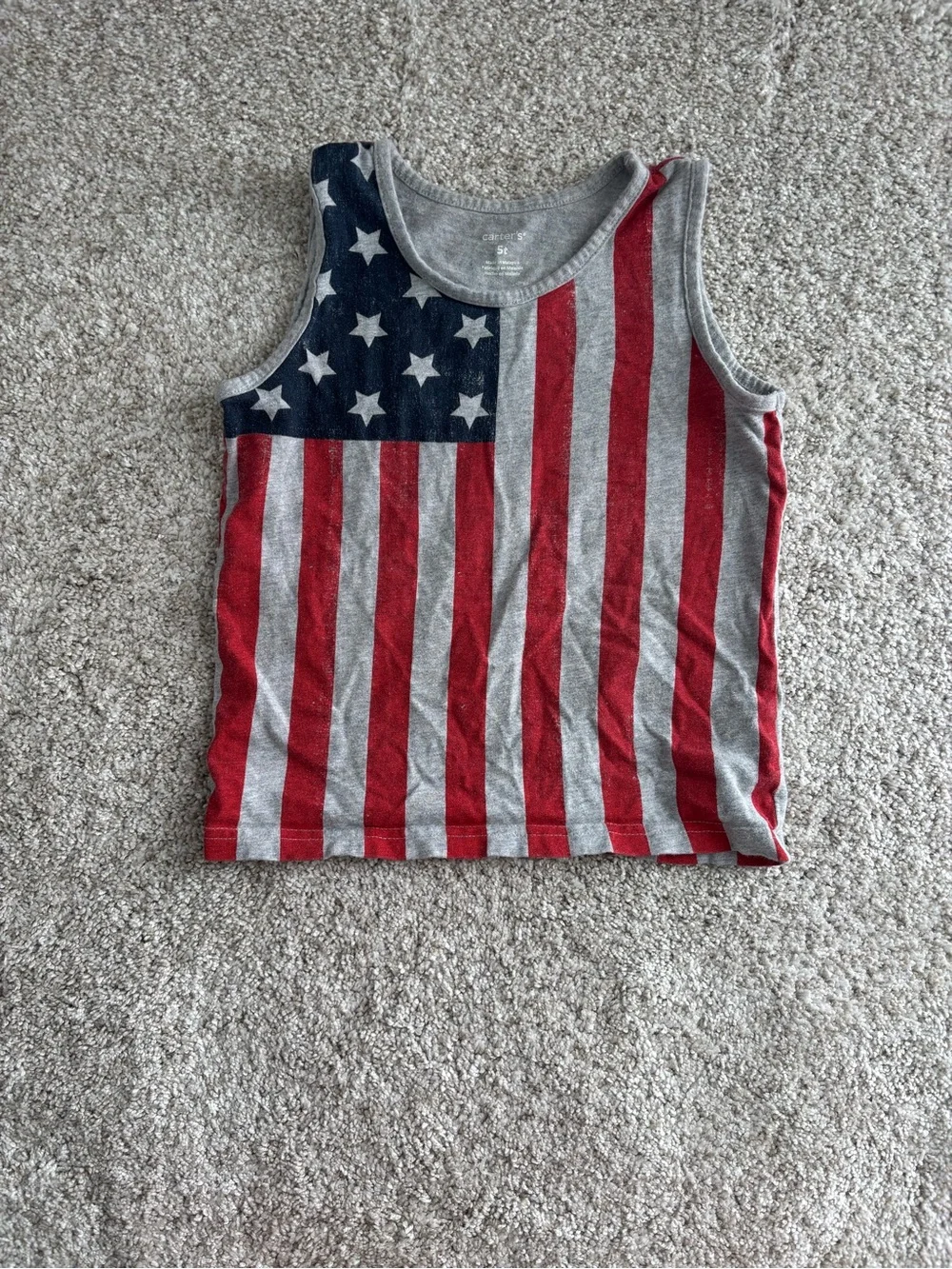 Boys Carter's American flag Tank Top